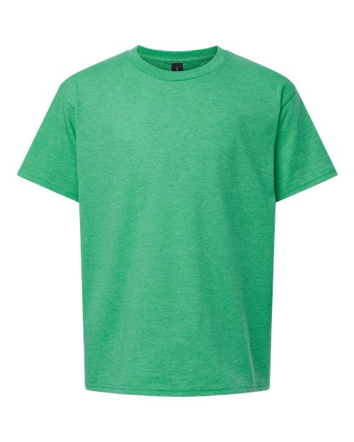 Gildan 64000B — Heather Irish Green — front