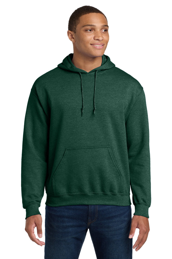 Gildan 18500 — Heather Dark Green — front