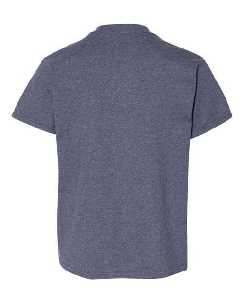 Gildan 5000B — Heather Navy — back