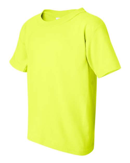 Gildan 5000B — Safety Green — side