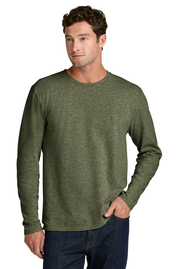 Port & Co PC43LS — Olive Drab Green Heather — front
