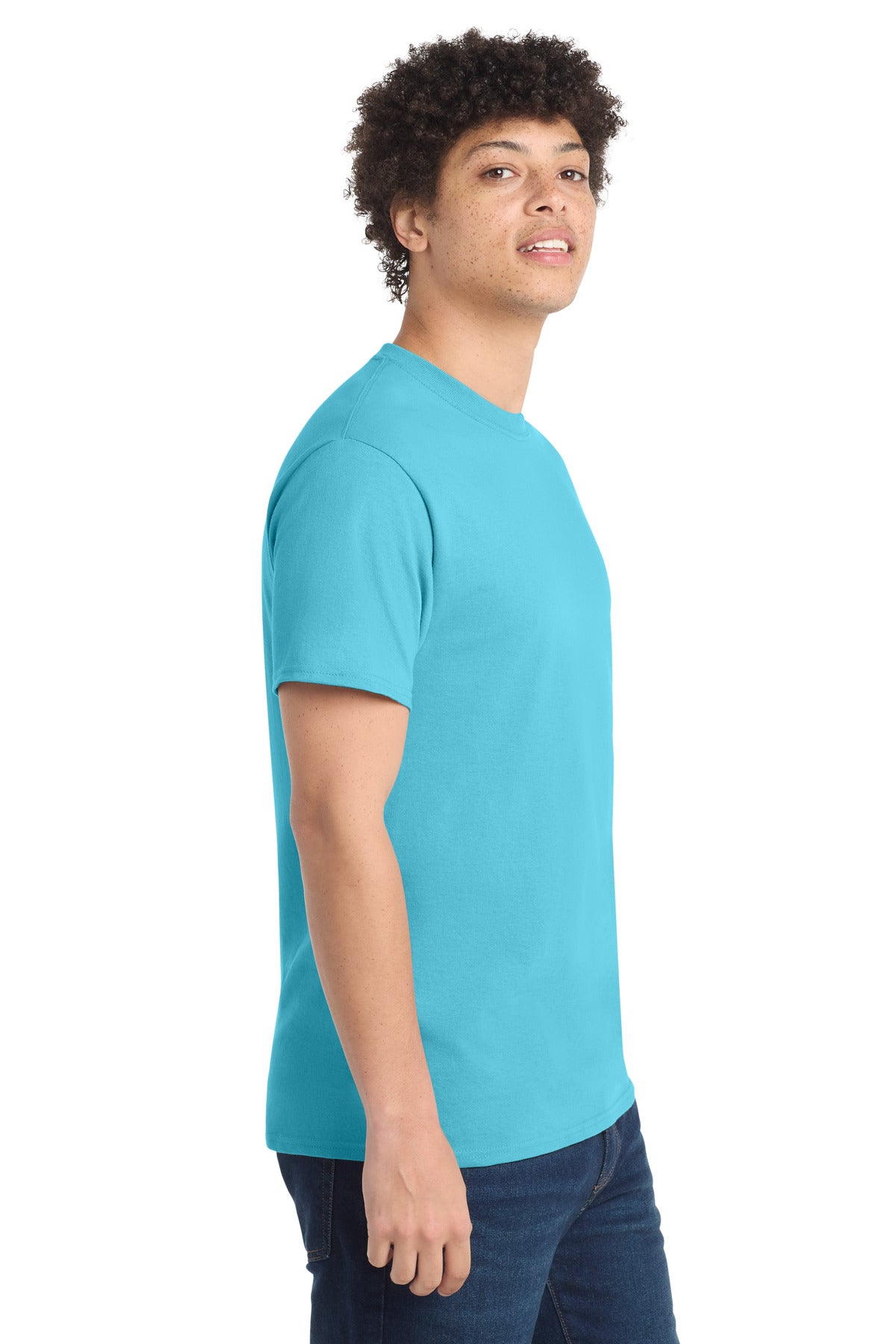 Port & Co PC54 — Aquatic Blue — side