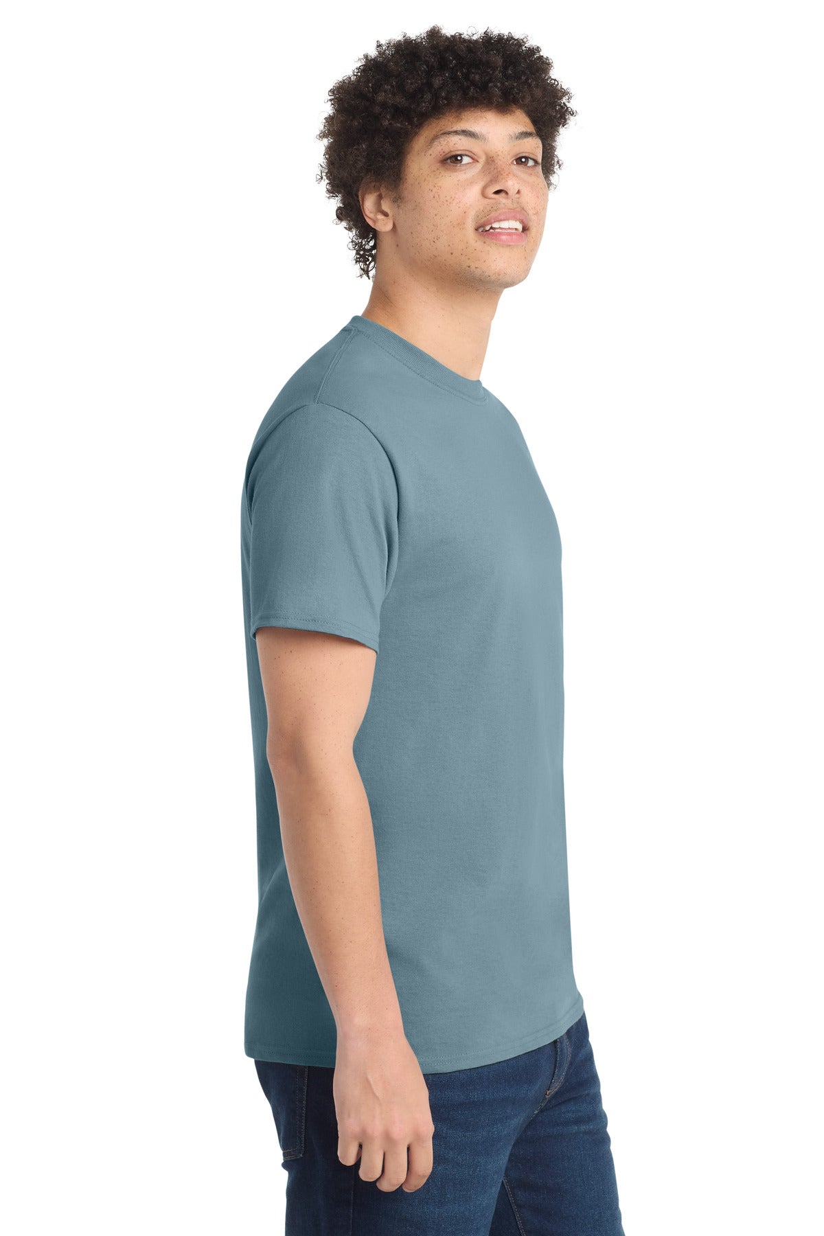 Port & Co PC54 — Stonewashed Blue — side