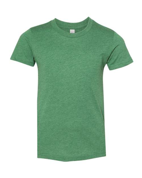 BELLA + CANVAS 3001YCVC — Heather Grass Green — front