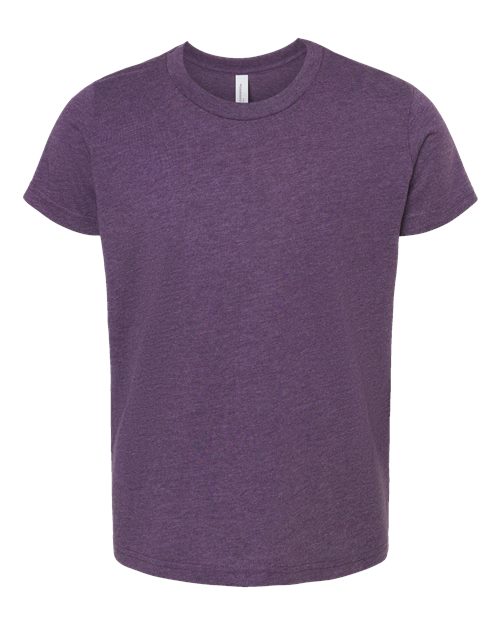 BELLA + CANVAS 3001YCVC — Heather Team Purple — front