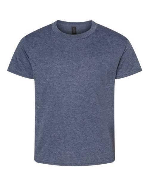 Gildan 64000B — Heather Navy — front