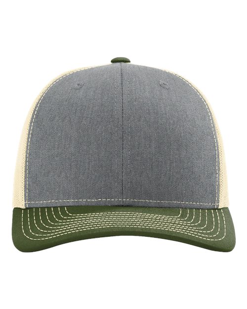 Richardson 112 — Heather Grey Birch Army Olive — front