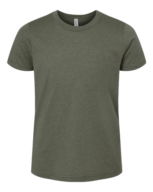 Bella + Canvas 3001YCVC — Heather Military Green