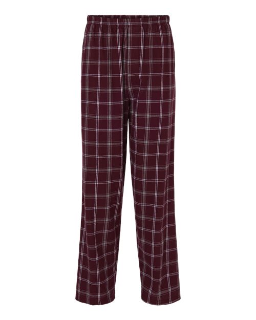 Boxercraft BM6624 — Varsity Maroon Oxford Plaid — front