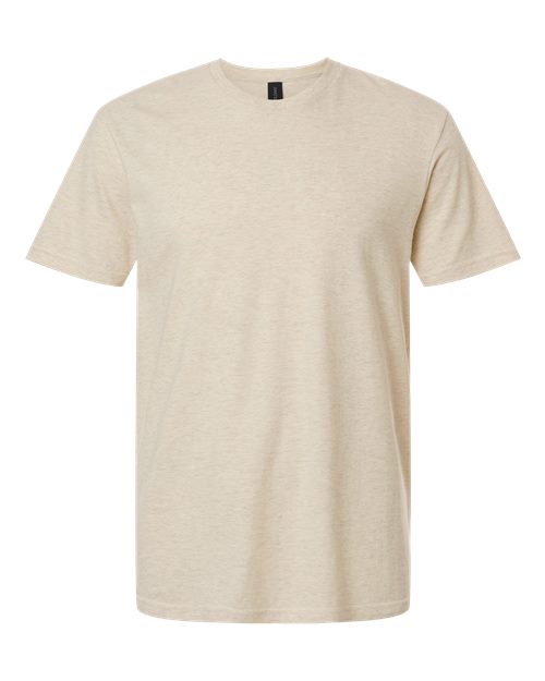 Gildan 64000 — Heather Oatmeal — front