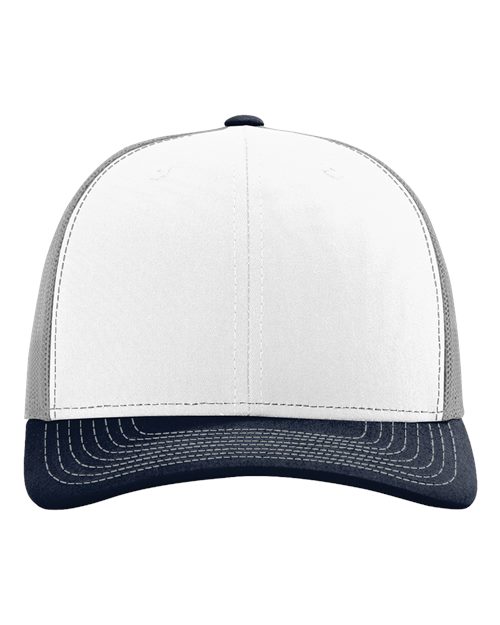 Richardson 112 — White Aluminum Navy — front