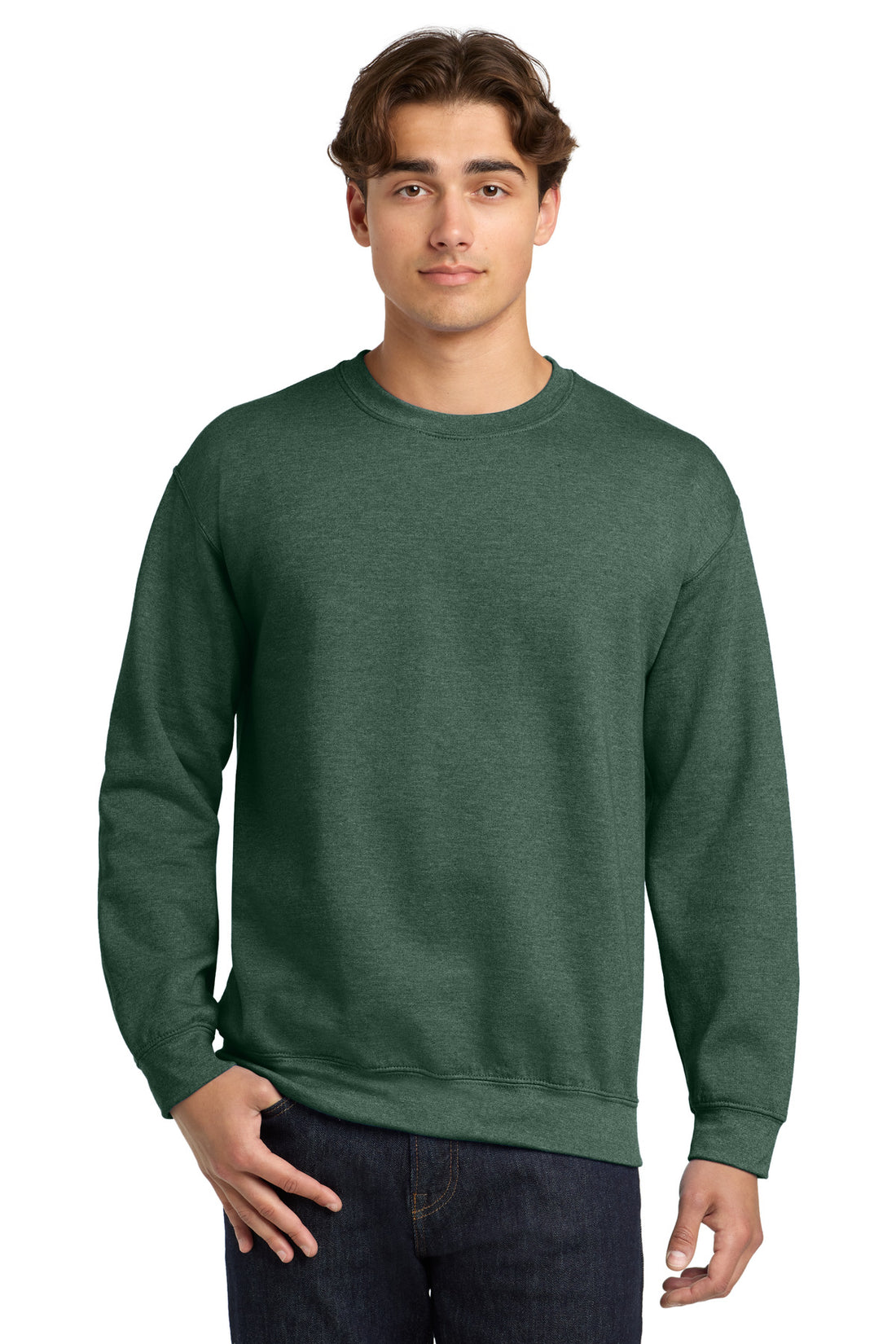 Gildan 18000 — Heather Dark Green