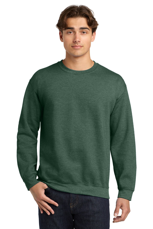 Gildan 18000 — Heather Dark Green — front