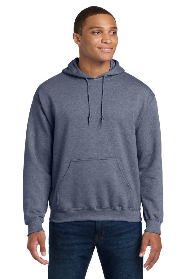 Gildan 18500 — Heather Dark Navy — front