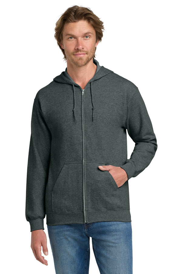 Gildan 18600 — Dark Heather Grey — front