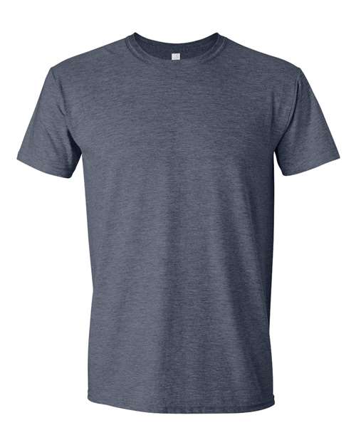 Gildan 64000 — Heather Navy — front