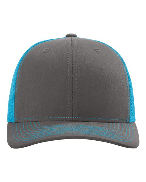 Richardson 112 — Charcoal Neon Blue