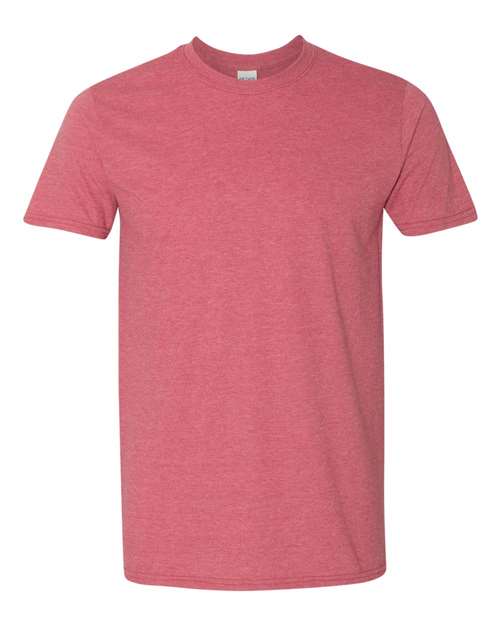 Gildan 64000 — Heather Cardinal Red — front