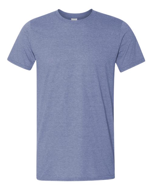 Gildan 64000 — Heather Indigo — front