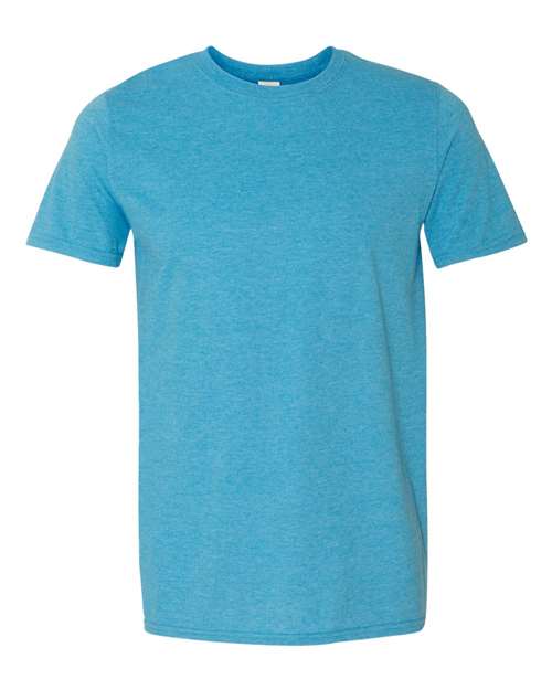 Gildan 64000 — Heather Sapphire — front