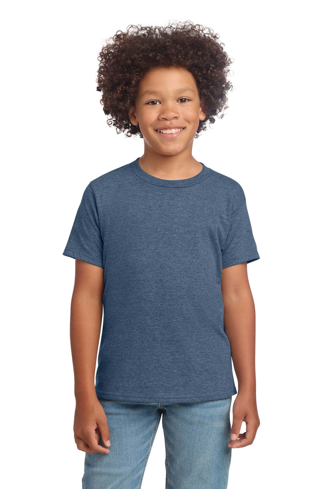 Gildan 64000B — Heather Indigo