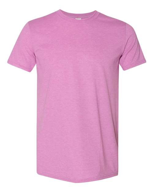 Gildan 64000 — Heather Radiant Orchid — front