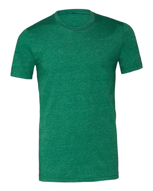 BELLA + CANVAS 3001CVC — Heather Grass Green — front