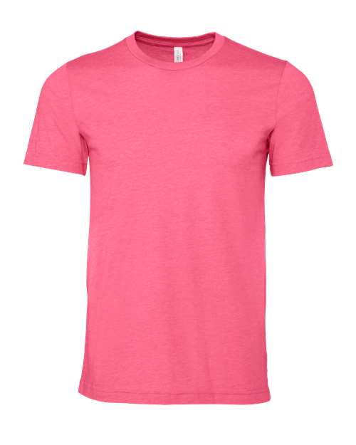 BELLA + CANVAS 3001CVC — Heather Charity Pink — front