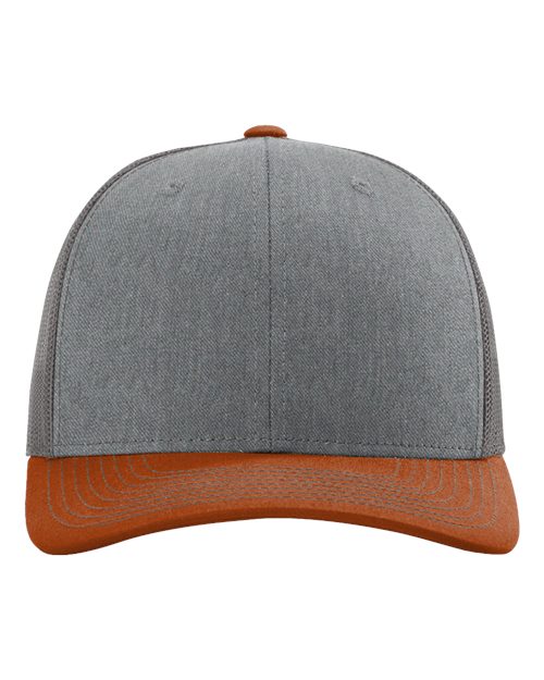 Richardson 112 — Heather Grey Charcoal Dark Orange