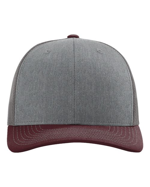 Richardson 112 — Heather Grey Charcoal Maroon