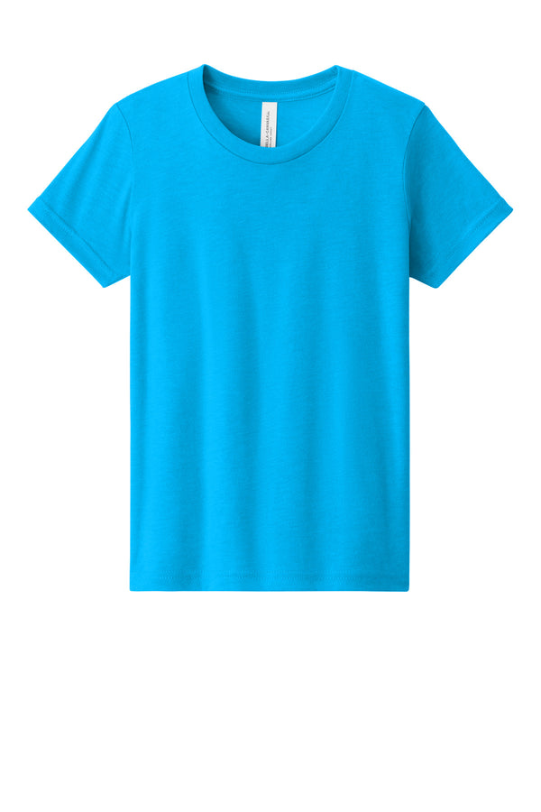 Bella + Canvas 3001YCVC — Neon Blue — front