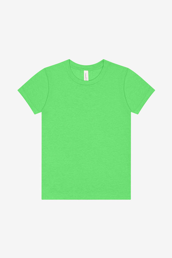 Bella + Canvas 3001YCVC — Neon Green — front