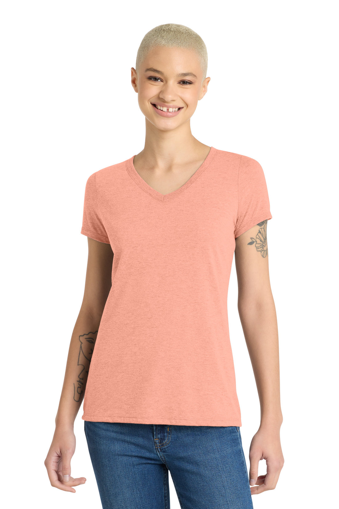 District DM1350L — Heathered Dusty Peach