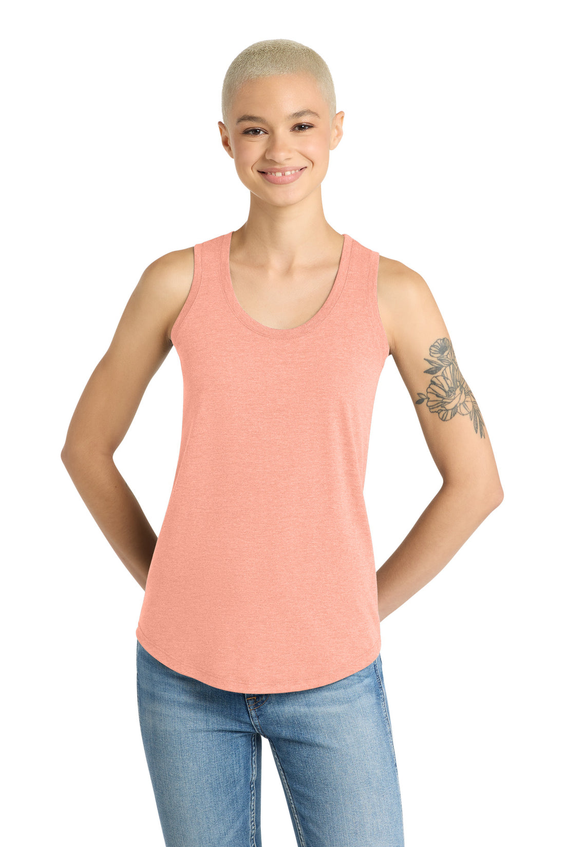District DM138L — Heathered Dusty Peach