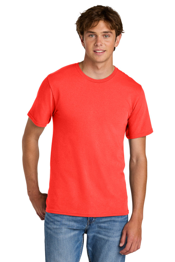 Port & Co PC43 — Neon Electric Coral — front