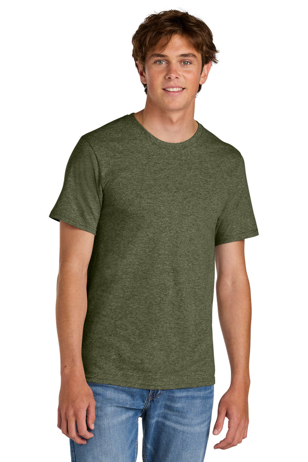 Port & Co PC43 — Olive Drab Green Heather — front