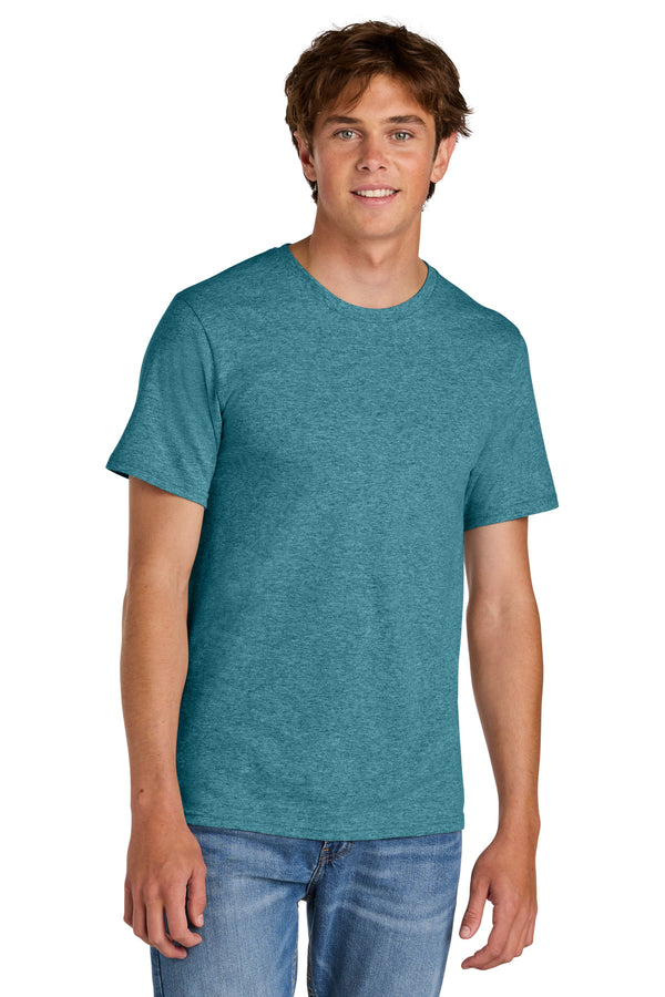 Port & Co PC43 — Vivid Teal Heather — front