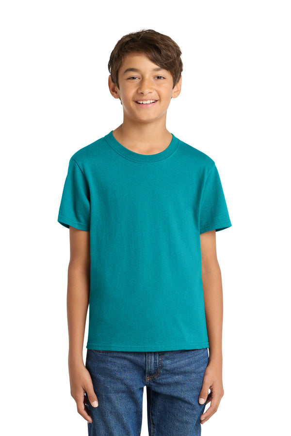 Port & Co PC54Y — Bright Aqua — front