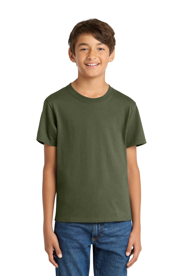 Port & Co PC54Y — Olive Drab Green — front