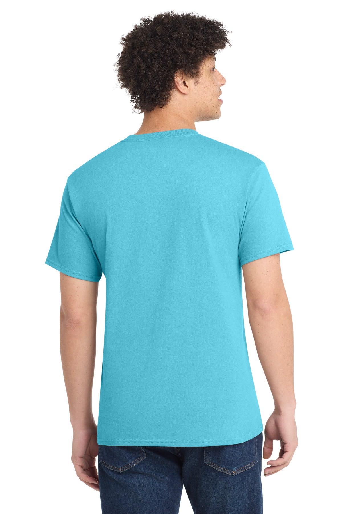 Port & Co PC54 — Aquatic Blue — back