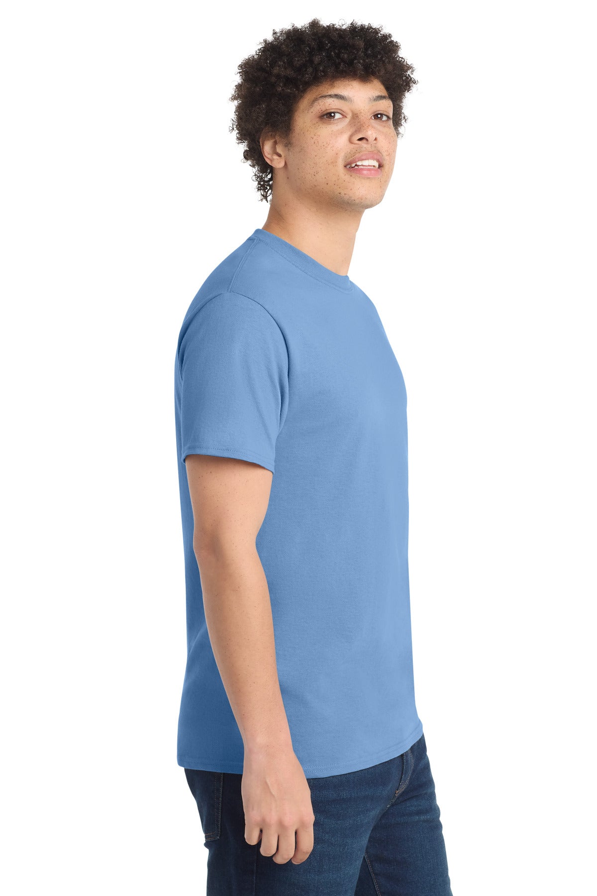 Port & Co PC54 — Carolina Blue — side