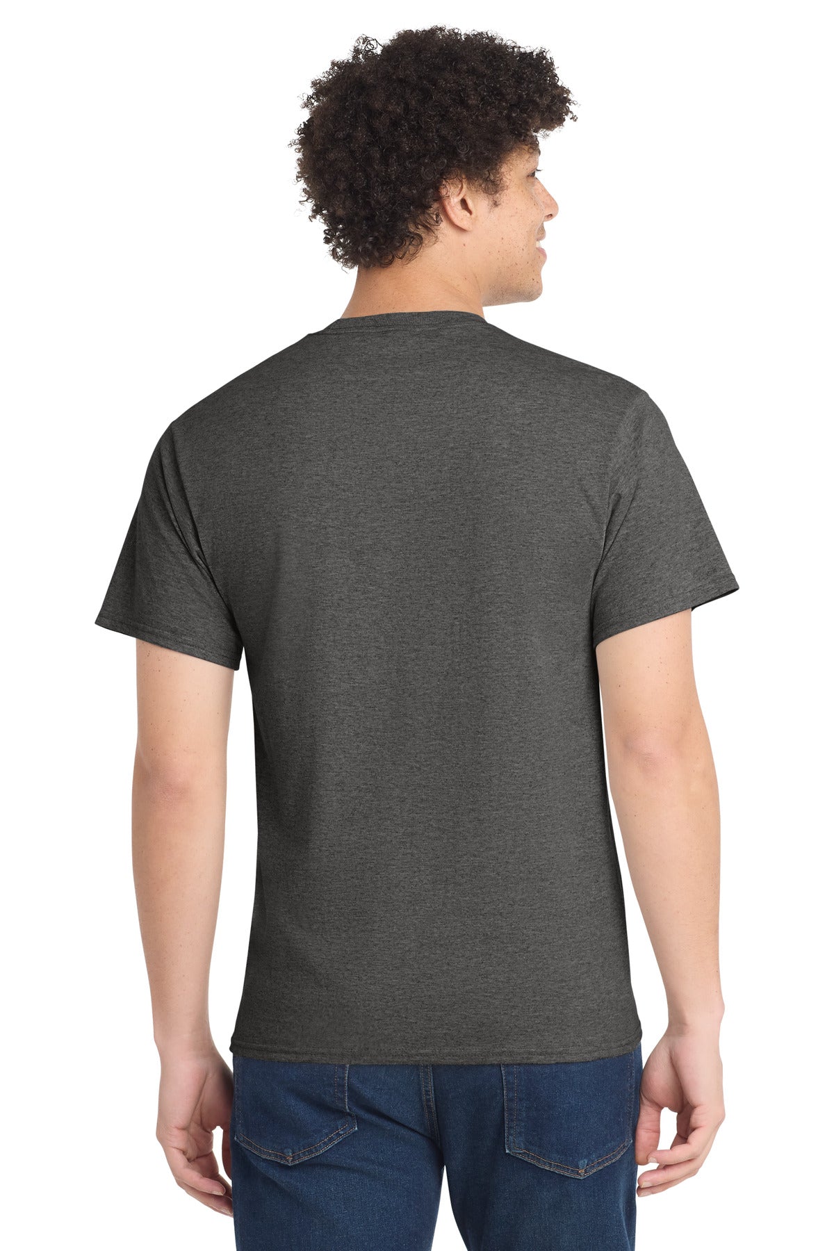 Port & Co PC54 — Dark Heather Grey — back