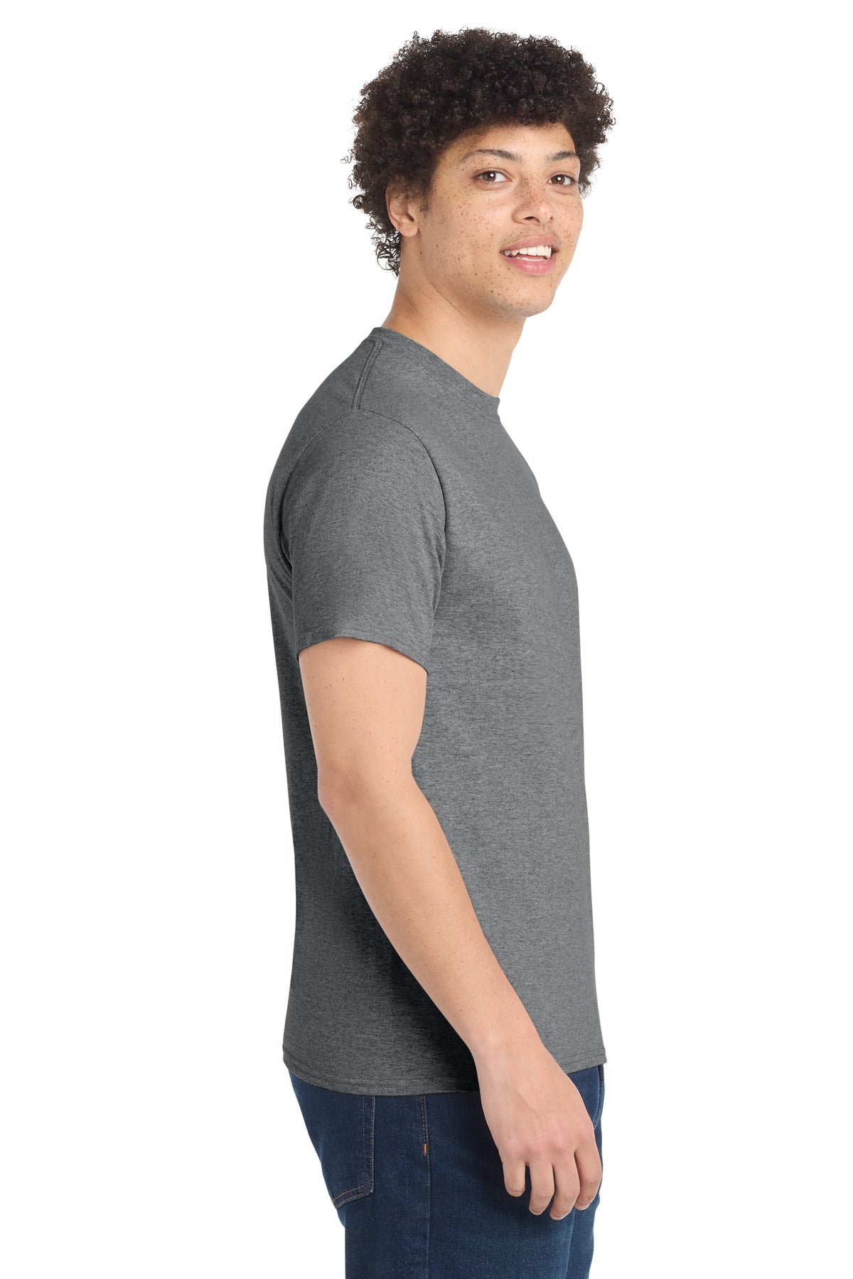 Port & Co PC54 — Graphite Heather — side