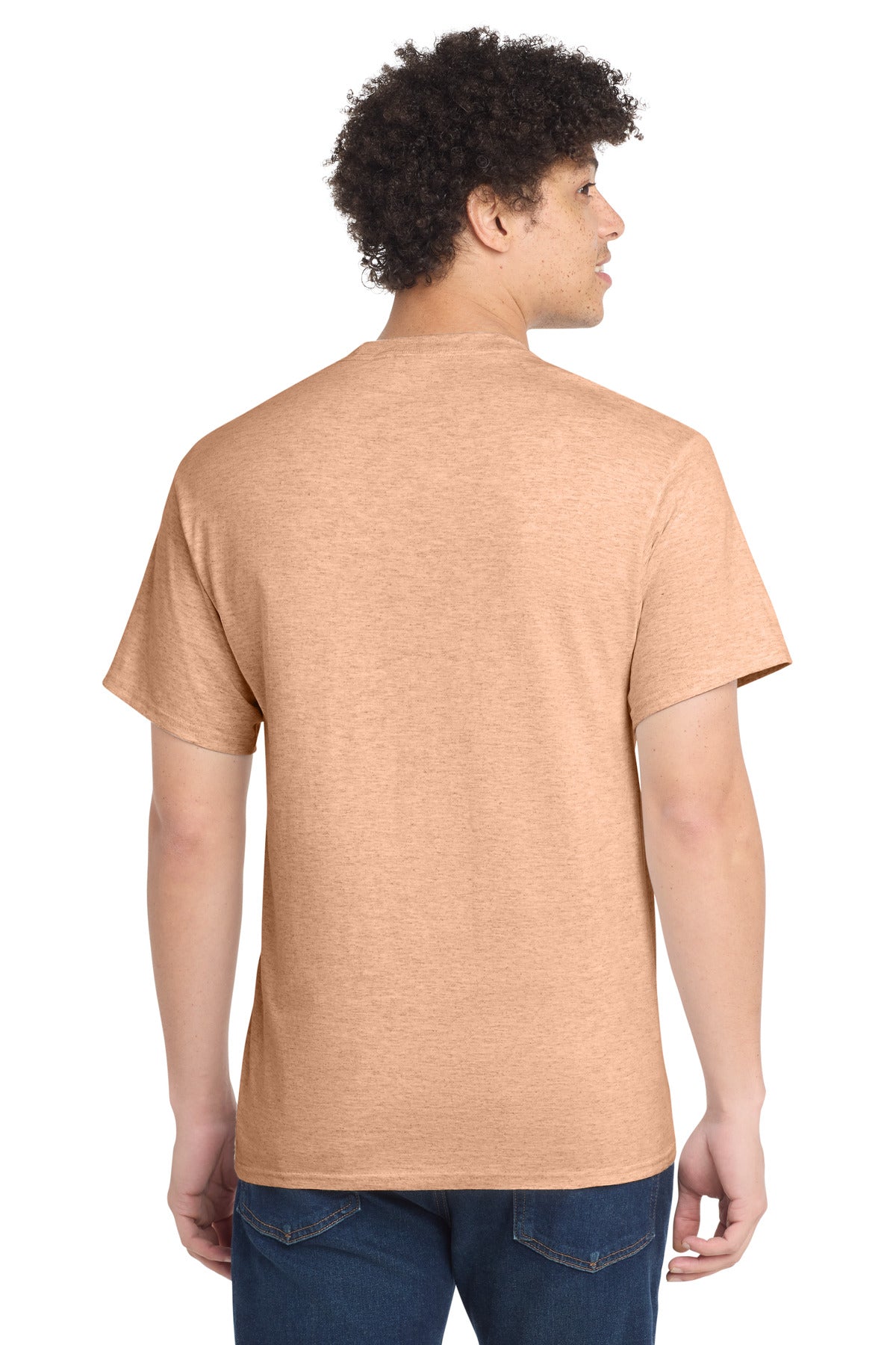 Port & Co PC54 — Heathered Dusty Peach — back