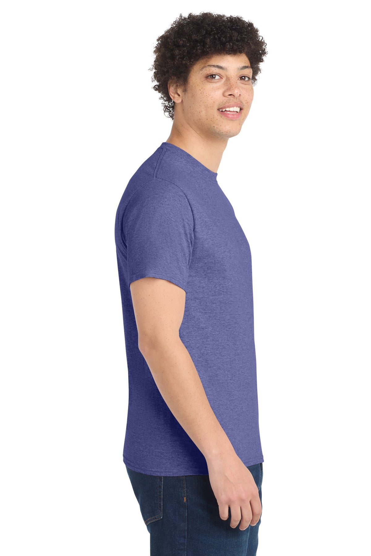 Port & Co PC54 — Heather Purple — side