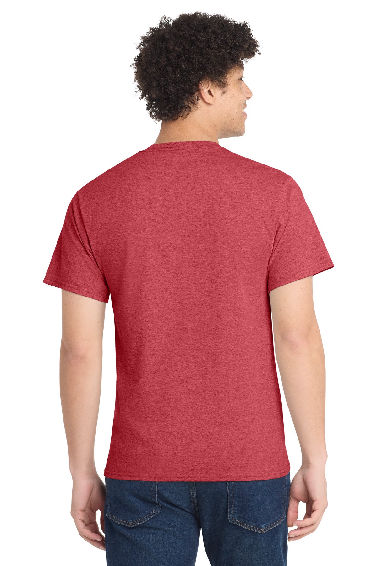Port & Co PC54 — Heather Red — back