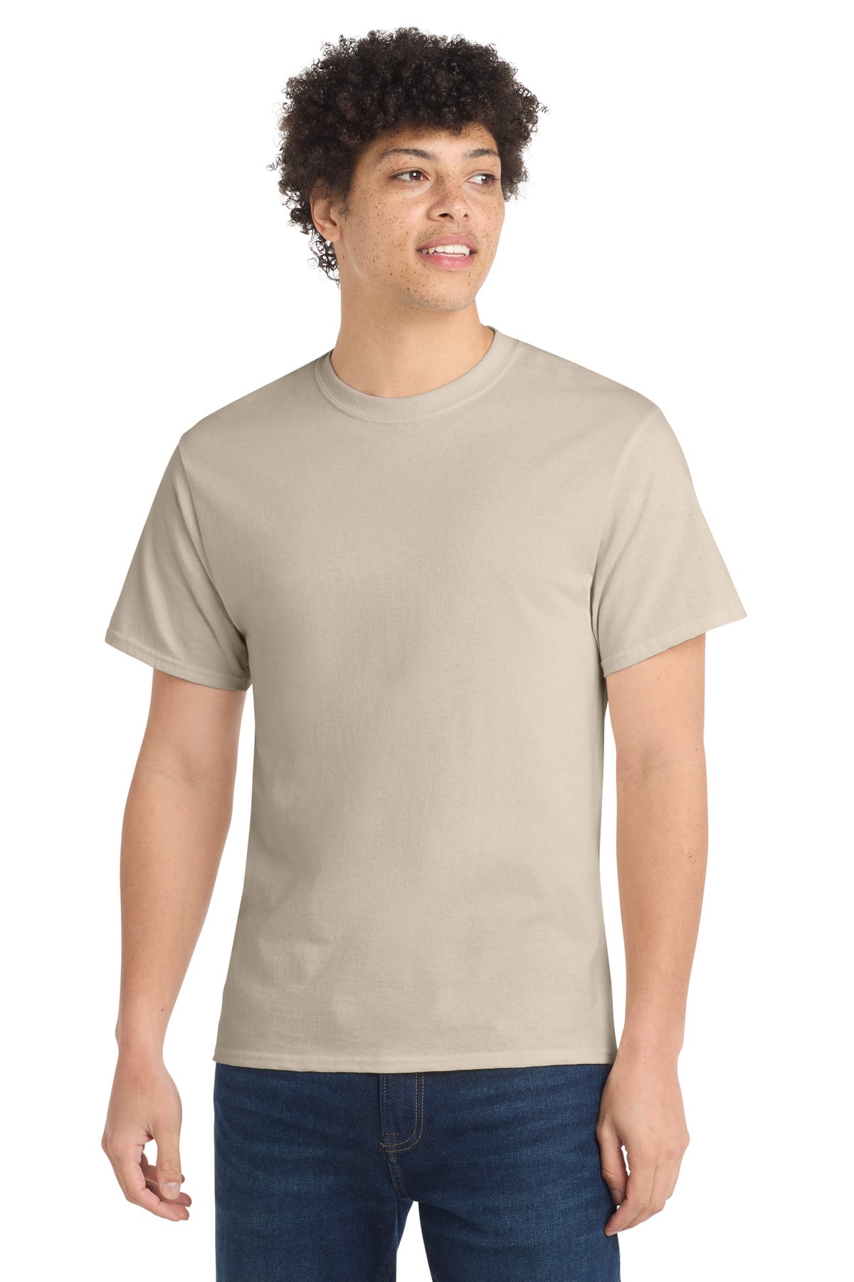 Port & Co PC54 — Light Sand — front