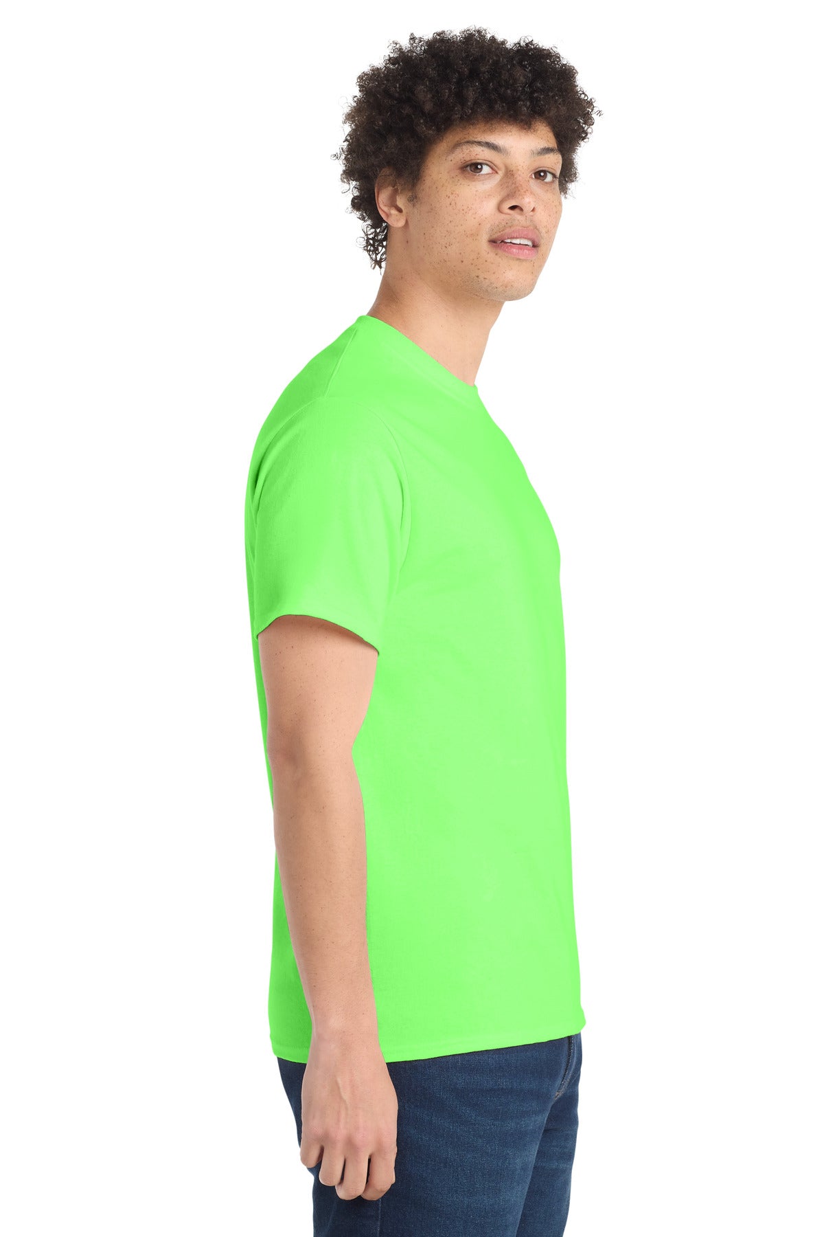 Port & Co PC54 — Neon Green — side