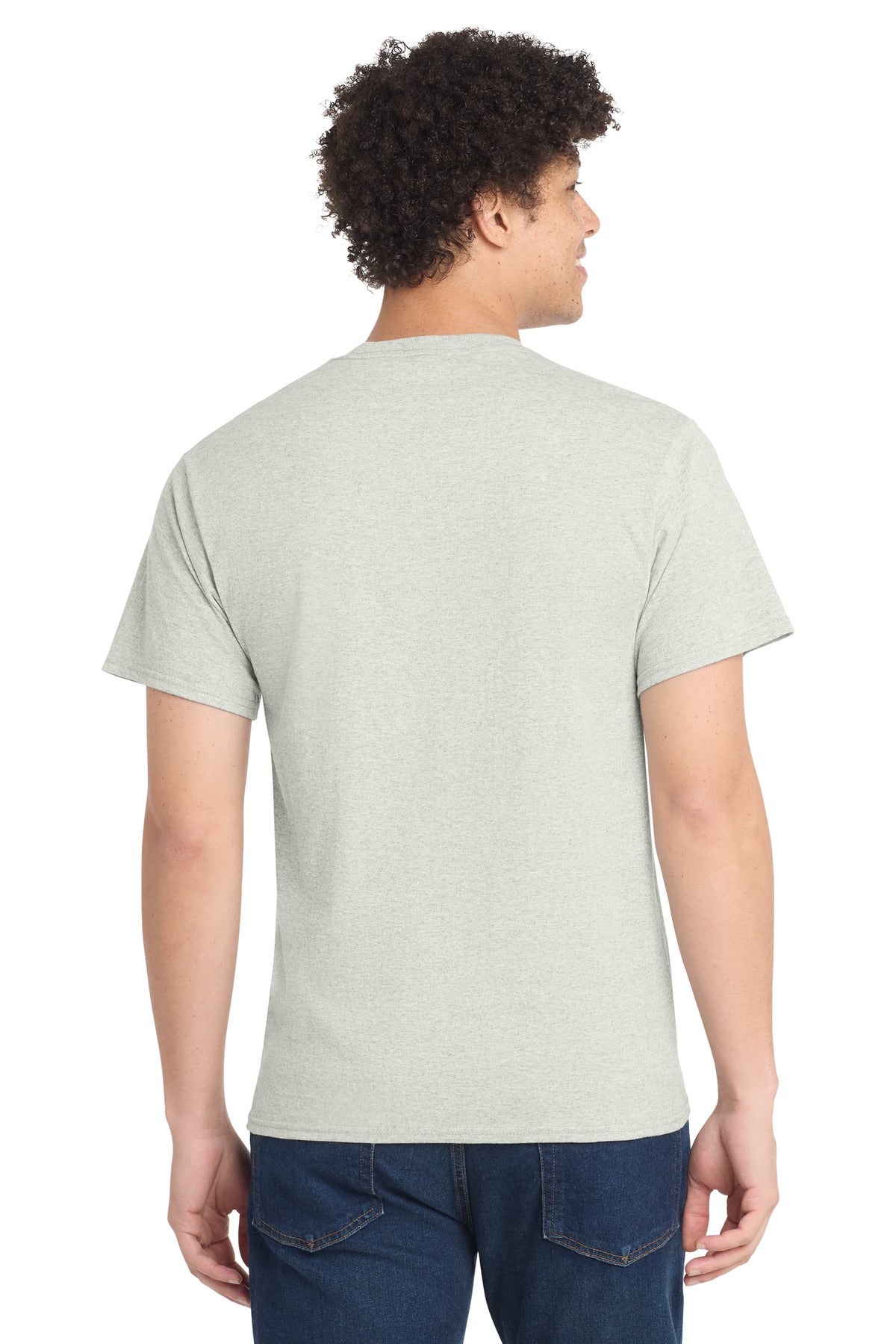 Port & Co PC54 — Oatmeal Heather — back