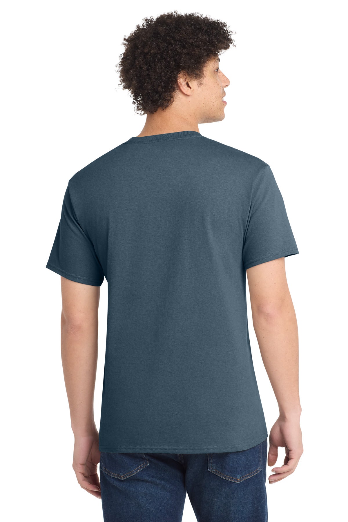 Port & Co PC54 — Steel Blue — back